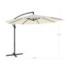 Standing Offset Patio Umbrella with Base Beige