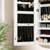 White Wall-Mounted Jewelry Armoire with Mirror