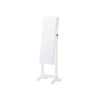 White Freestanding Jewelry Cabinet Armoire with Mirror