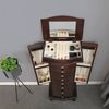 Cambered Front Jewelry Cabinet