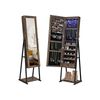 Industrial Mirror Jewelry Cabinet Armoire