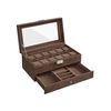 12-Slot Watch Box with Glass Lid