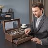 12-Slot Watch Box with Glass Lid