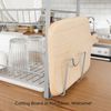 Silver 2-Tier Dish Drainer with Knife Holder