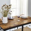 Industrial Rustic Brown Dining Table with 2 Benches