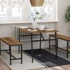 Industrial Brown Dining Table for 4 People