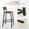 Set of 2 Industrial Bar Stools with Backrest