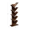 Brown Tree-Shaped Standing Wooden Bookshelf