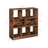 Brown Wooden Bookcase with Open Shelves