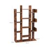 Rustic Brown Tree-shaped Wooden Bookcase