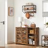 Brown Kitchen Buffet Sideboard with Shelves