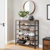 Industrial Brown Shoe Rack with 6 Shelves