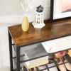 Industrial Brown Shoe Rack with 6 Shelves