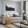 Modern Upholstered Sofa with Cotton-Linen Surface