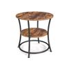 Industrial 2 Layers Round Side Table