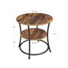 Industrial 2 Layers Round Side Table