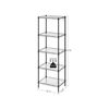 Black 5-Tier Height-Adjustable Kitchen Storage Shelf