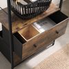 Nightstand Rustic Brown and Black