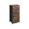 Brown & Black Vertical Dresser Tower with 4 Drawers