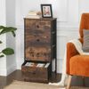 Brown & Black Vertical Dresser Tower with 4 Drawers
