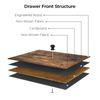 Industrial Large Dresser with 10 Fabric Drawers