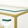 Gold Color 3-tier Glass Console Sofa Table