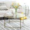 Round Glass Coffee Table Golden