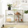 Modern Design Golden Glass Console Sofa Table
