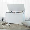 White Storage Chest Bench with Lift Top