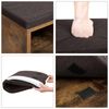 Brown Wooden Shoe Bench with Cushion
