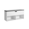 Shoe Bench White and Gray