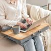 Natural Color Laptop Table with Handle