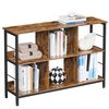 Industrial Brown & Black Multi-Functional Storage Bookshelf