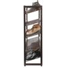 Bronze 5 Tiers Shoe Rack with Adjustable Shelves