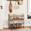 Bronze 4-Tier Shoe Rack Storage Organizer