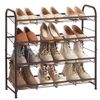 Bronze 4-Tier Shoe Rack Storage Organizer