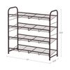 Bronze 4-Tier Shoe Rack Storage Organizer