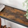 Rustic Brown Long Sofa Table with Shelf