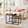 Industrial Nesting Tables Rustic Brown and Black
