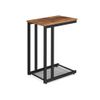 Industrial Brown C-shaped Side Table