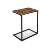 Industrial Rustic Brown C-shaped Side Table