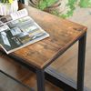 Industrial Console Table with Shelf Rustic Brown