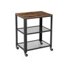 Industrial Brown Serving Cart with Shelve
