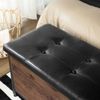 Hazelnut Brown Storage Bench with Cushion