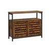 Lowell Storage Cabinet Rustic Brown and Black