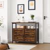 Lowell Storage Cabinet Rustic Brown and Black