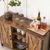 Industrial Brown Sideboard with Cabinet for Kitchen