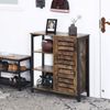 Industrial Rustic Brown Storage Cabinet With 3 Shelves