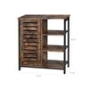 Industrial Rustic Brown Storage Cabinet With 3 Shelves