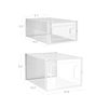 Set of 10 Transparent Shoe Boxes with Door